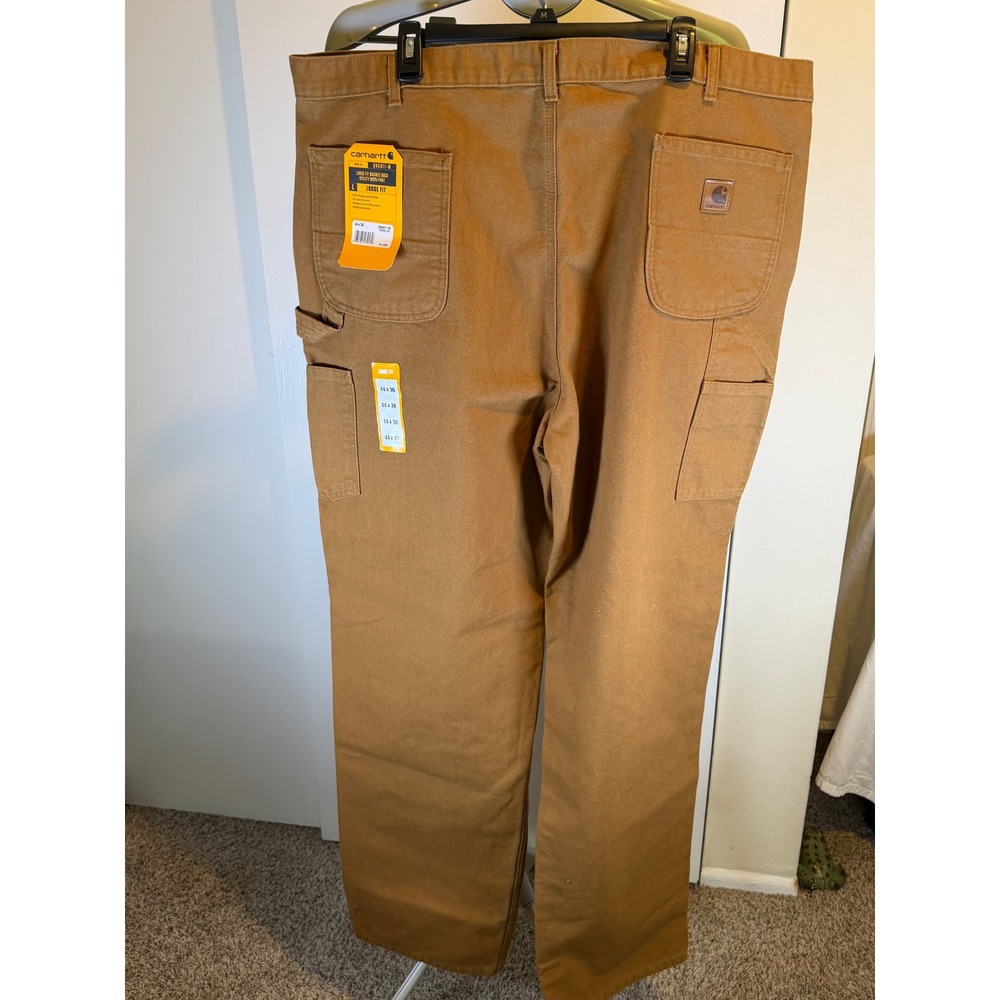 Carhartt Utility Work Pants Mens 44x36 Brown Loose Fit Washed Duck B11-BRN - Picture 3 of 10